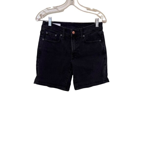 Gap Womens 5" Girlfriend Shorts Mid Rise Size 2R / 26 Black Denim‎ - Picture 1 of 9